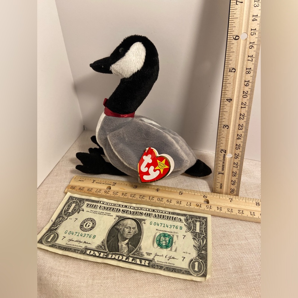 Vintage Ty Beanie Baby Lot Jake the Duck Loosy the Canada Goose bird bean babies - Picture 8 of 15